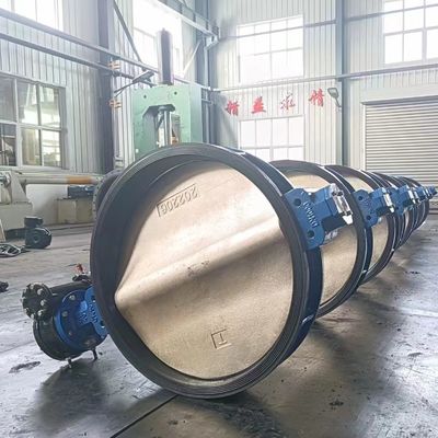 হ্যান্ডেল বাটারফ্লাই ভালভ নমনীয় লোহা ম্যানুয়াল ওয়েফার টাইপ নরম সিল বাটারফ্লাই ভালভ DN50 100 150 200