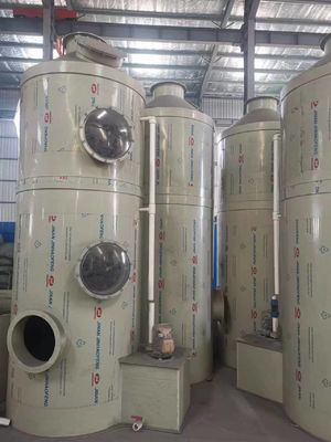 পিপি ভিজা স্ক্রাবার গ্যাস desulfurization টাওয়ার পাম্প ব্লোয়ার সঙ্গে বর্জ্য গ্যাস