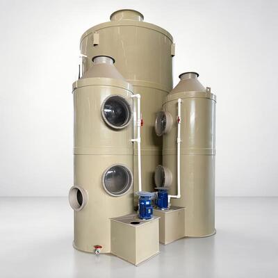 পিপি ভিজা স্ক্রাবার গ্যাস desulfurization টাওয়ার পাম্প ব্লোয়ার সঙ্গে বর্জ্য গ্যাস